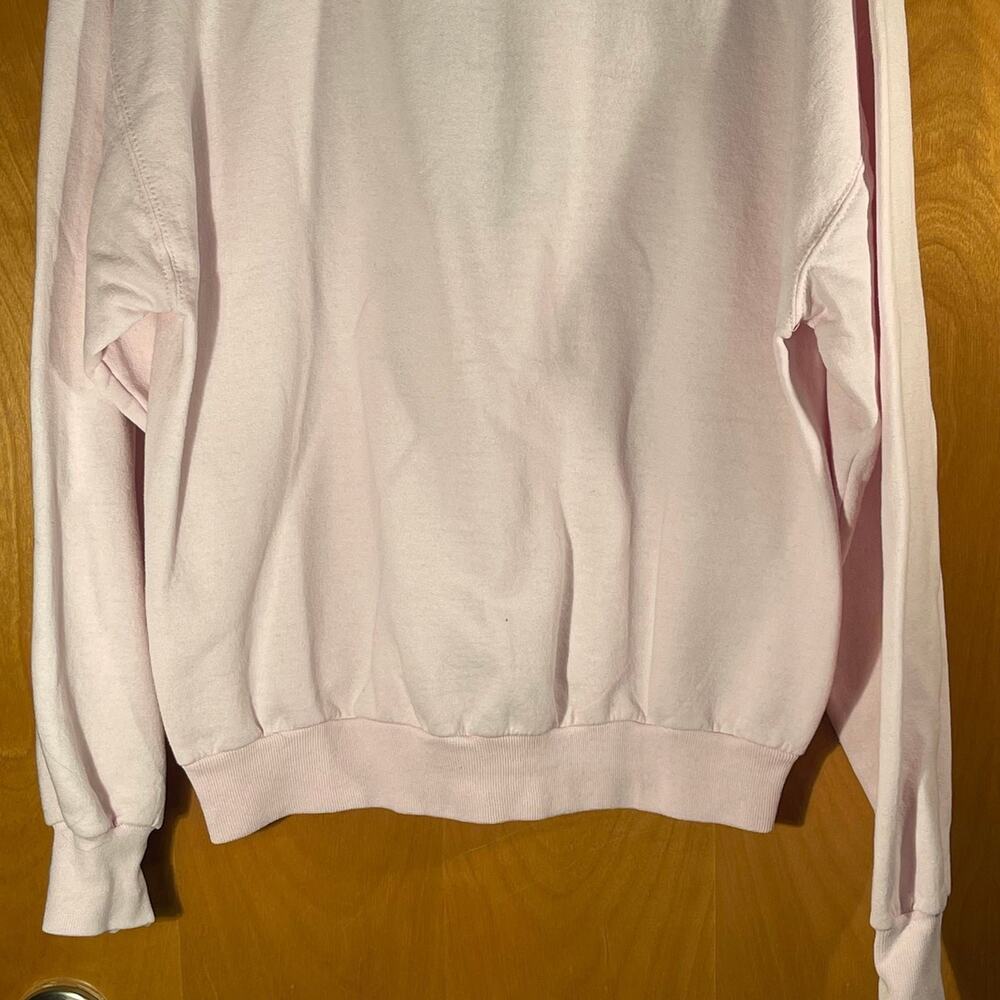 Vintage Jerzees He is Risen Jesus Christ Cross Sweater Sweatshirt Pink Medium - Picture 10 of 10